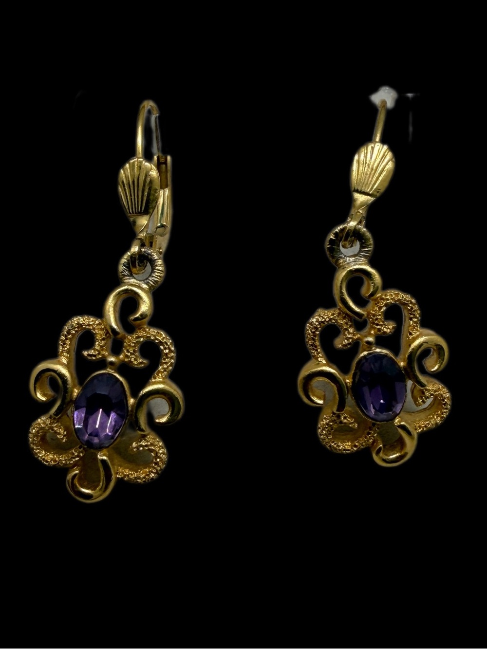 Vintage signed Trifari necklace and earrings set - Picture 12 of 15